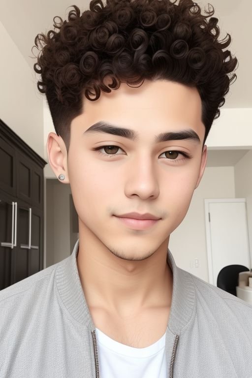 Curly Top with Short Sides