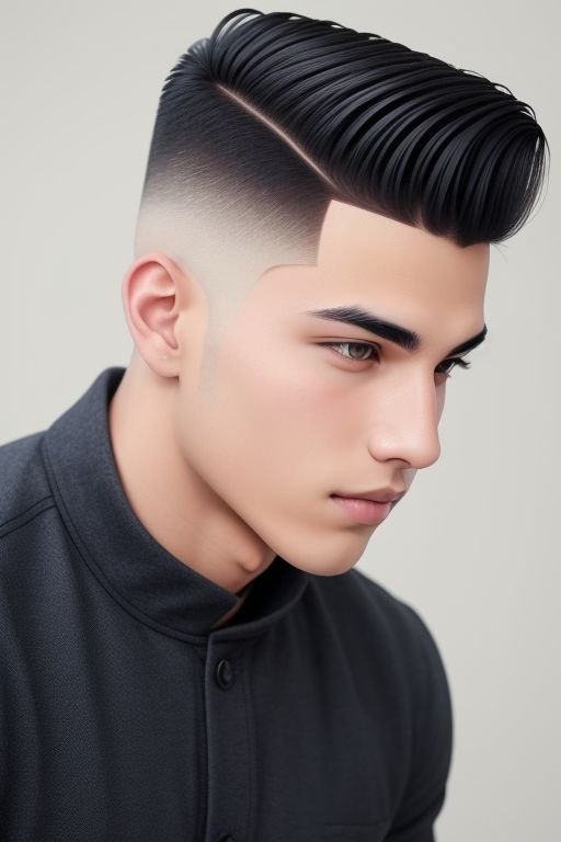 Boy with a flat top hairstyle, showcasing a retro-cool look.best boys hair style