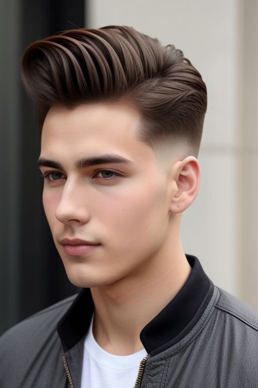 Boy with a quiff hairstyle, looking stylish and trendy.ever boys hair style