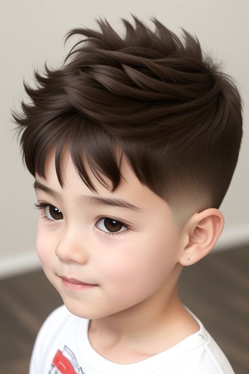 child with a Side Part hair style