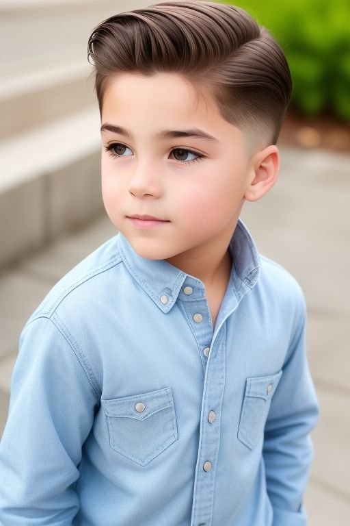 child with cool Slicked Back hairstyle