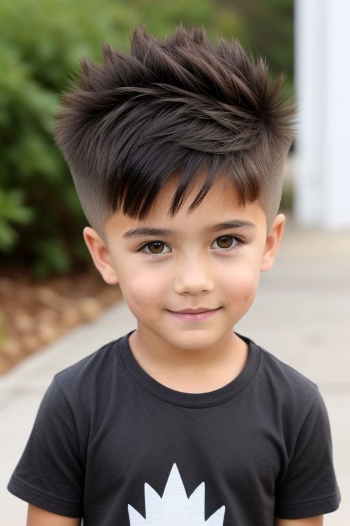 child with great Spiky Hair style