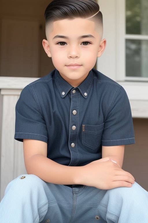 child with best looking Taper Fade hairstyle